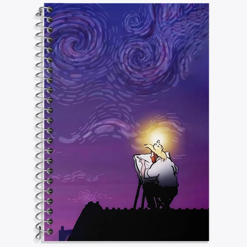 دفتر لغت 50 برگ خندالو طرح ونسان ونگوگ کد F5070