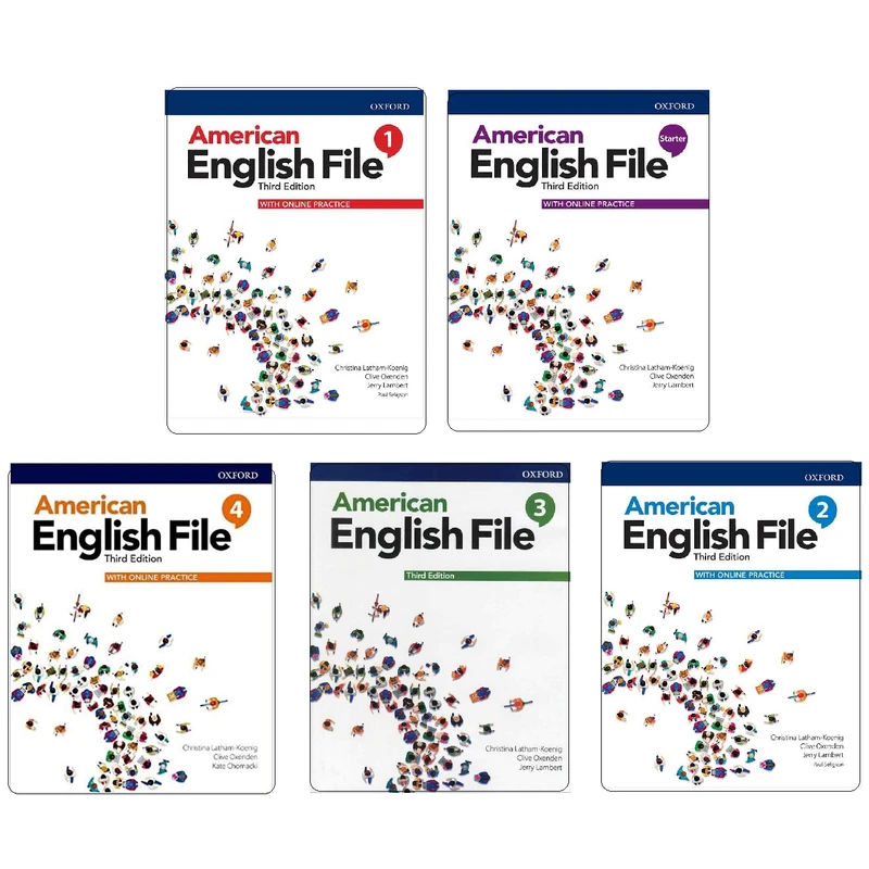 کتاب American English File 3rd Edition اثر جمعی از نویسندگان انتشارات آکسفورد 5جلدی