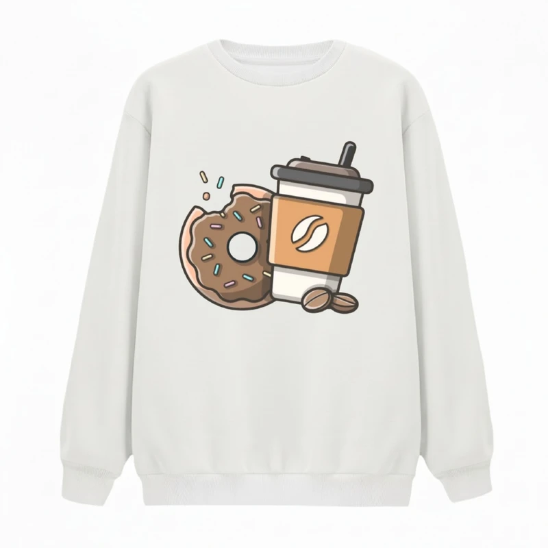 سویشرت زنانه مدل کافی و دونات 