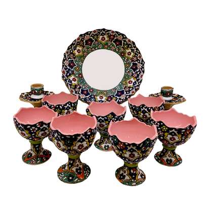 راهنمای خرید اینترنتی انواع مدل ست هفت سین میناکاری شده سفالی و مسی - ست هفت سین میناکاری همدان، قیمت مناسب