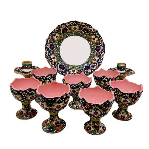 راهنمای خرید اینترنتی انواع مدل ست هفت سین میناکاری شده سفالی و مسی - ست هفت سین میناکاری همدان، قیمت مناسب