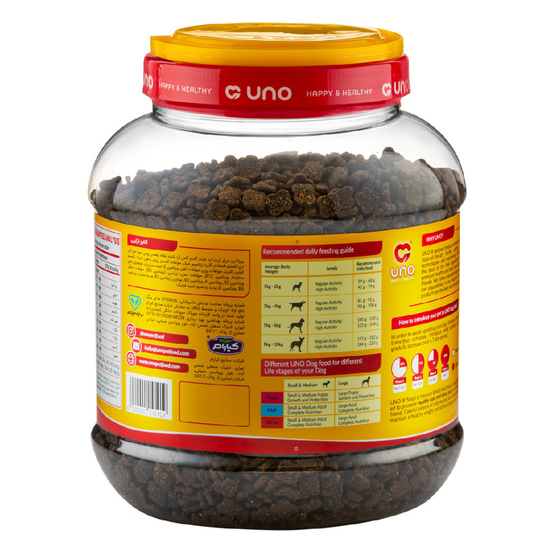 غذای خشک سگ اونو مدل بالغ نژاد کوچک و متوسط وزن 2 کیلوگرم