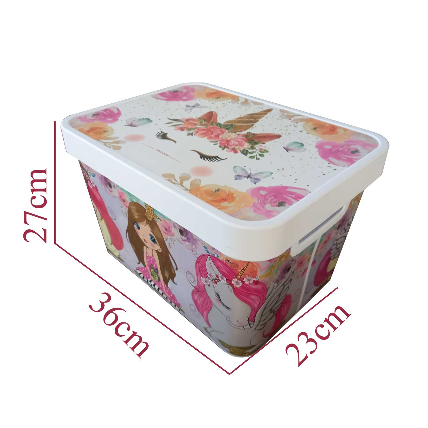 جعبه اسباب بازی کودک مدل تک شاخ و دختر کد PONI-901