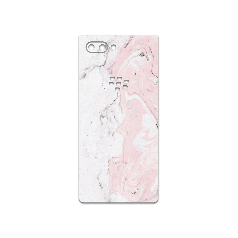 برچسب پوششی ماهوت مدل Blanco-Pink-Marble مناسب برای گوشی موبایل بلک بری Key 2