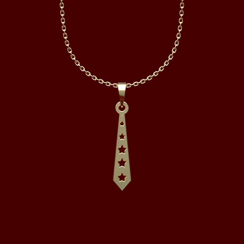 گردنبند طلا 18 عیار زنانه مدوپد مدل کراوات کد MM2-1-1063