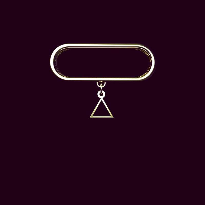 آویز ساعت طلا 18 عیار زنانه مدوپد مدل مثلث کد SJ1-1165