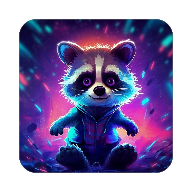 زیر لیوانی کاکتی طرح حیوانات رنگی مدل mp25795