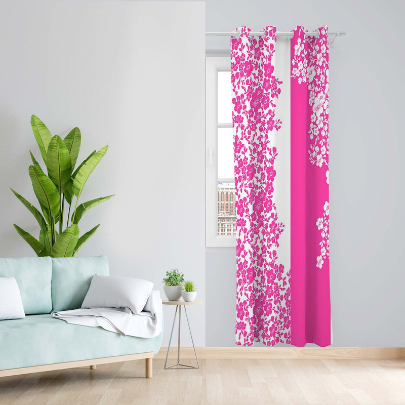 پرده طرح گل مدل مخمل پانچی کد 1653 z سایز 140x200 سانتی متر