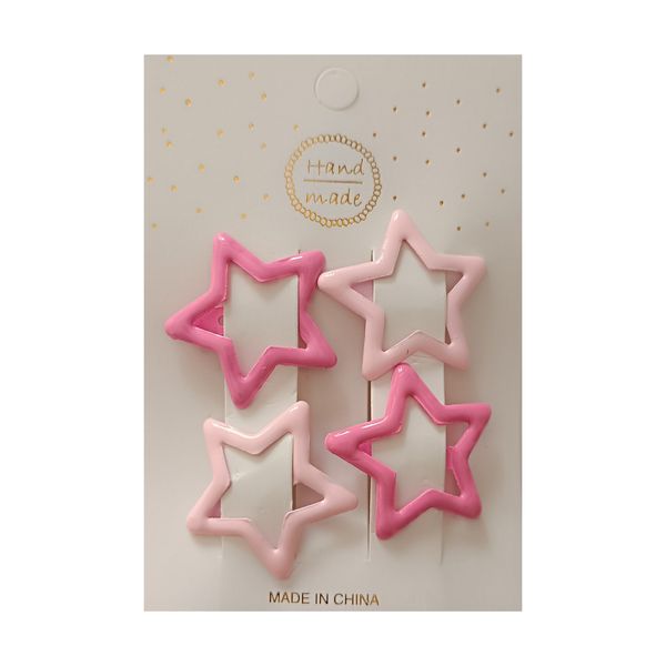 گیره مو دخترانه مدل ستاره ای بسته 4 عددی