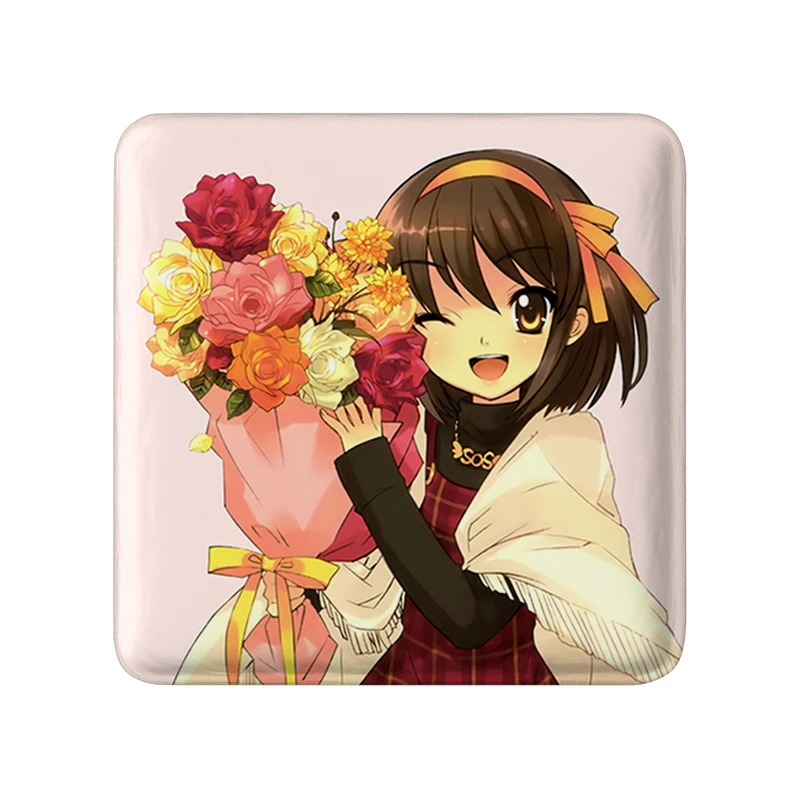 مگنت خندالو طرح هاروهی انیمه ناپدید شدن هارومی سوزومیا The Disappearance of Haruhi Suzumiya  مدل مربعی کد 23154