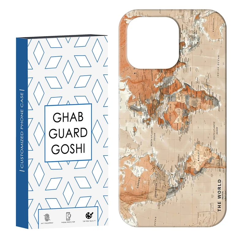 کاور قاب گارد گوشی طرح نقشه کد Dimo-081 مناسب برای گوشی موبایل اپل IPHONE 16 PRO   