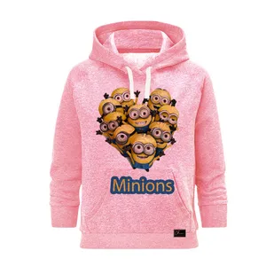 هودی زنانه مدل مینیون کد J16 رنگ صورتی