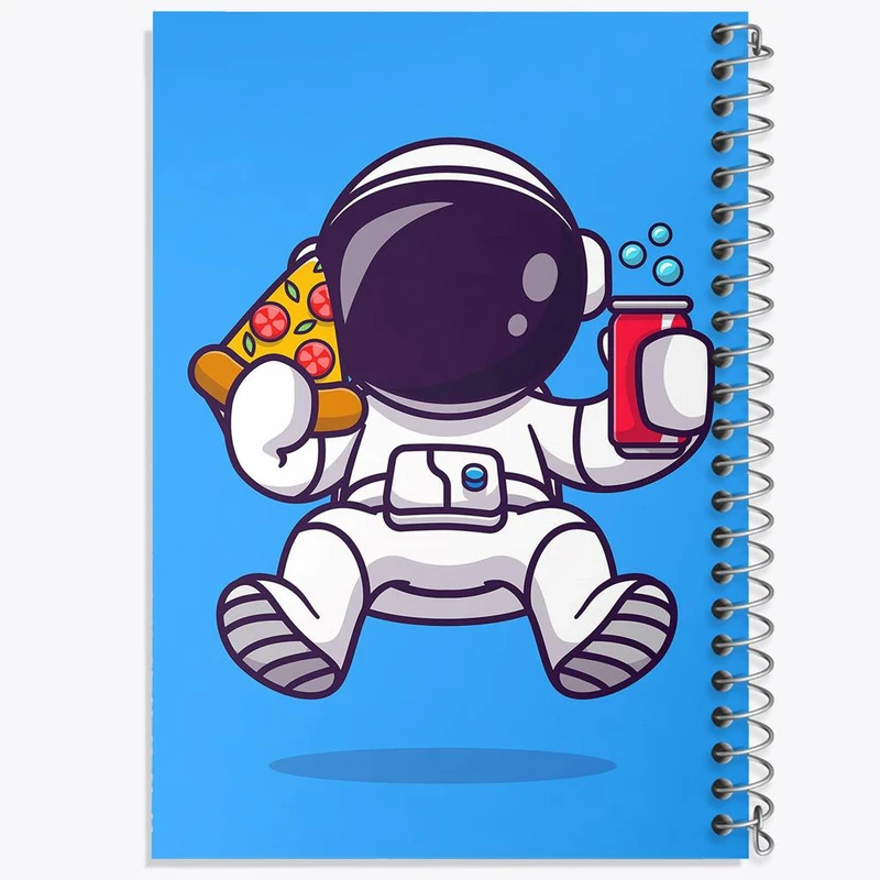 دفتر شطرنجی 50 برگ خندالو طرح فضانورد کد 25105