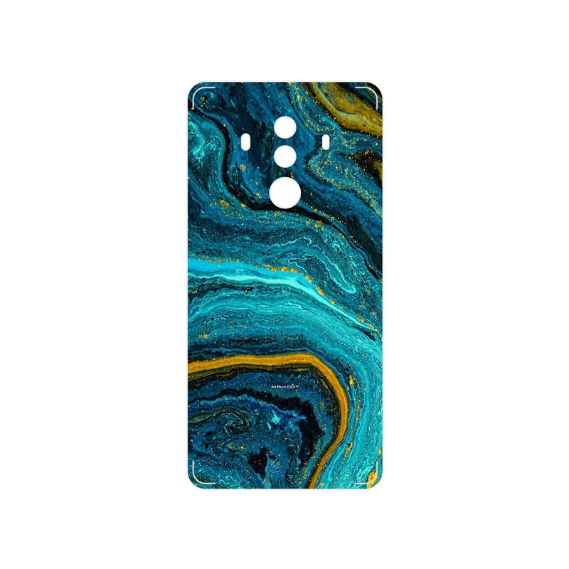 برچسب پوششی ماهوت مدل Turquoise marblewith golden streaks مناسب برای گوشی موبایل هوآوی Mate 10 Pro