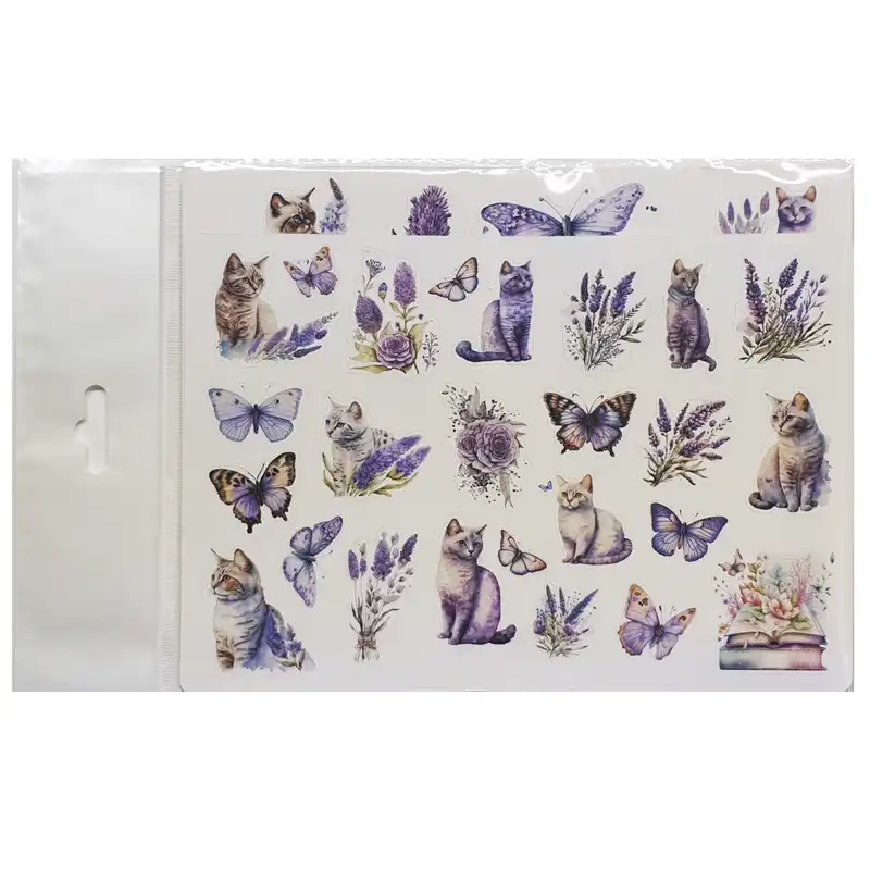 برچسب مدل Cats and Butterflies طرح بولت ژورنال و اسکرپ بوک کد 53 بسته 2 عددی