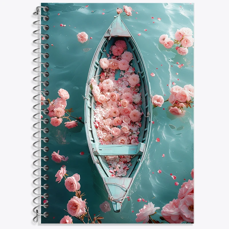 دفتر لغت 50 برگ خندالو طرح قایق رویایی کد F7481