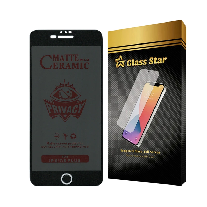    محافظ صفحه نمایش سرامیکی حریم شخصی گلس استار مدل SLPRICRGS مناسب برای گوشی موبایل اپل iPhone 8 Plus / iPhone 7 Plus / iPhone 6s Plus / iPhone 6 Plus