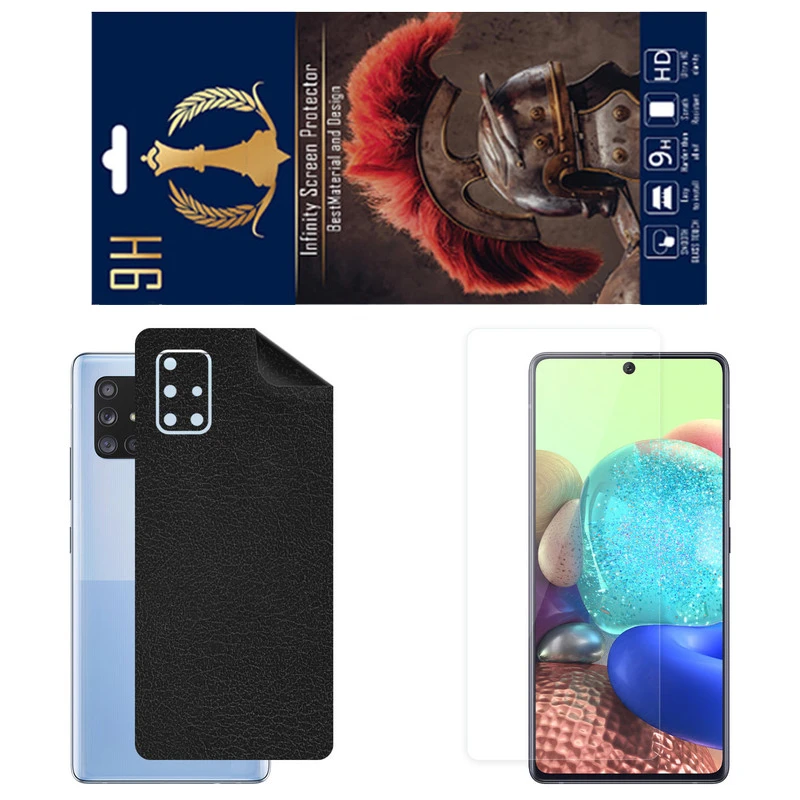 برچسب پوششی اینفینیتی مدل CH مناسب برای گوشی موبایل سامسونگ Galaxy A71 5G به همراه محافظ صفحه نمایش 
