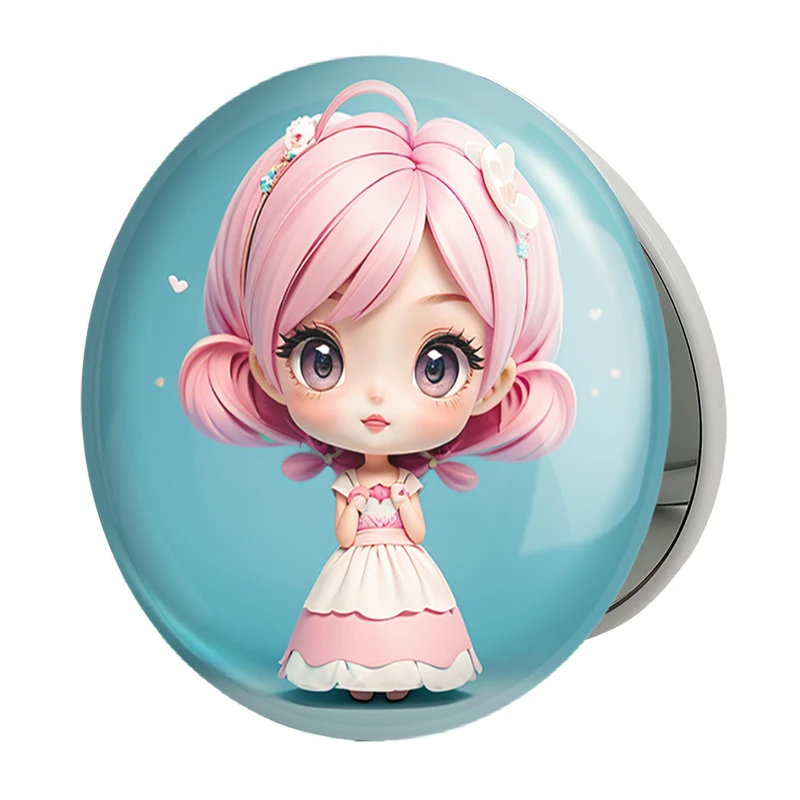 آینه جیبی خندالو طرح دخترانه (Girlish) مدل تاشو کد 36886