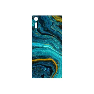 MAHOOT Turquoise marblewith golden streaks Cover Sticker for Sony Xperia XZ