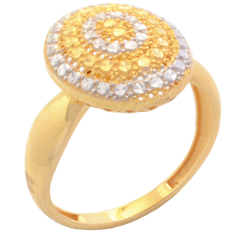 انگشتر طلا 18 عیار زنانه طلای مستجابی مدل بیضی تراش آوا کد 40470 سایز 55