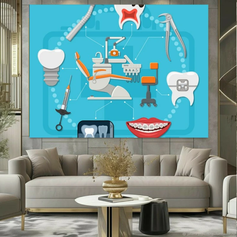 استیکر طرح کلینیک مدل دندانپزشکی کد FP105526