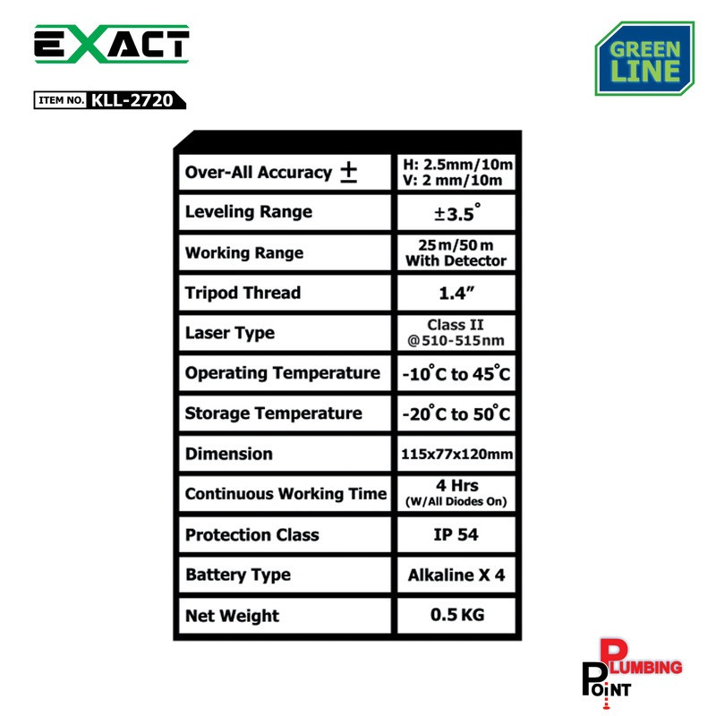 تراز لیزری کنزاکس مدل EXACT KLL-2720 تراز لیزری کنزاکس مدل EXACT KLL-2720