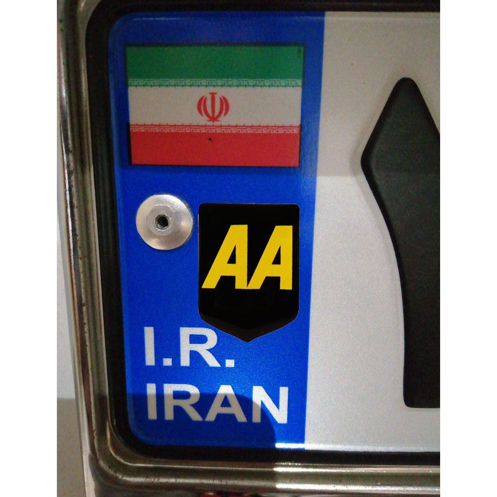 برچسب ژله ای خودرو مدل پلاک طرح AA بسته دو عددی برچسب ژله ای خودرو مدل پلاک طرح AA بسته دو عددی