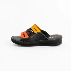 دمپایی زنانه آذر پلاس مدل سه بند رنگ مشکی