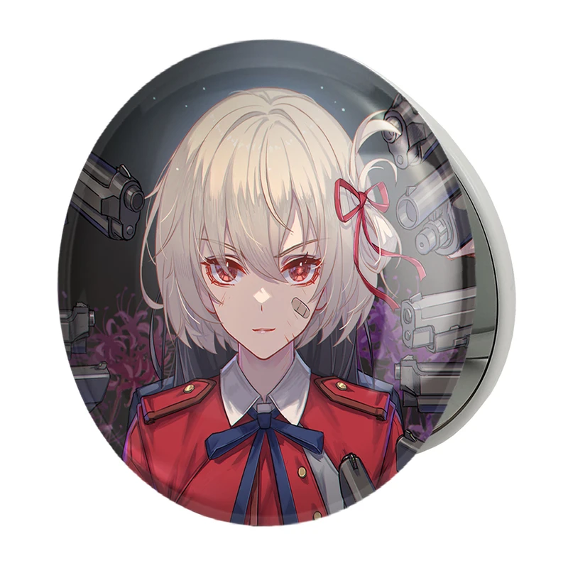 آینه جیبی خندالو طرح چیساتو انیمه لیکوریس ریکویل Lycoris Recoil مدل تاشو کد 22968 