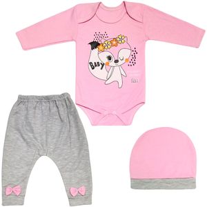نقد و بررسی ست 3 تکه لباس نوزادی دخترانه طرح روباه کد FF-169 توسط خریداران