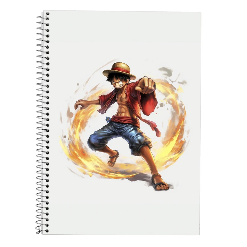 دفتر زبان 50 برگ مدوپد مدل دوخط طرح وان پیس One Piece کد DF10778