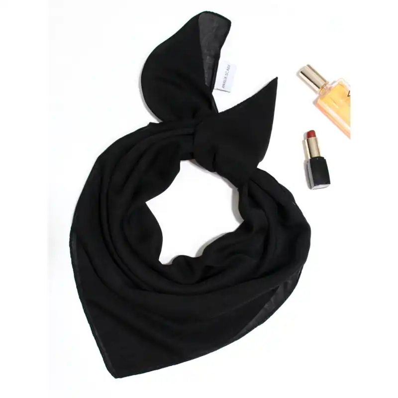 دستمال سر و گردن زنانه مدل بیبی مینی اسکارف نخی خنک تک کد ana-8005