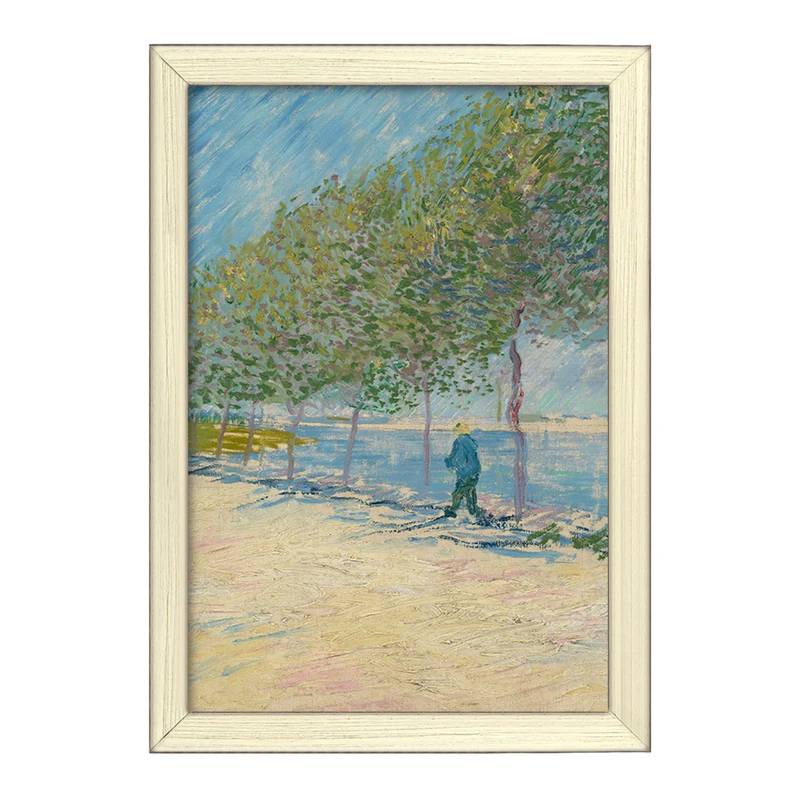 تابلو خندالو طرح جاده درامتداد رود سن ونسان ونگوگ (Van Gogh) کد 36794