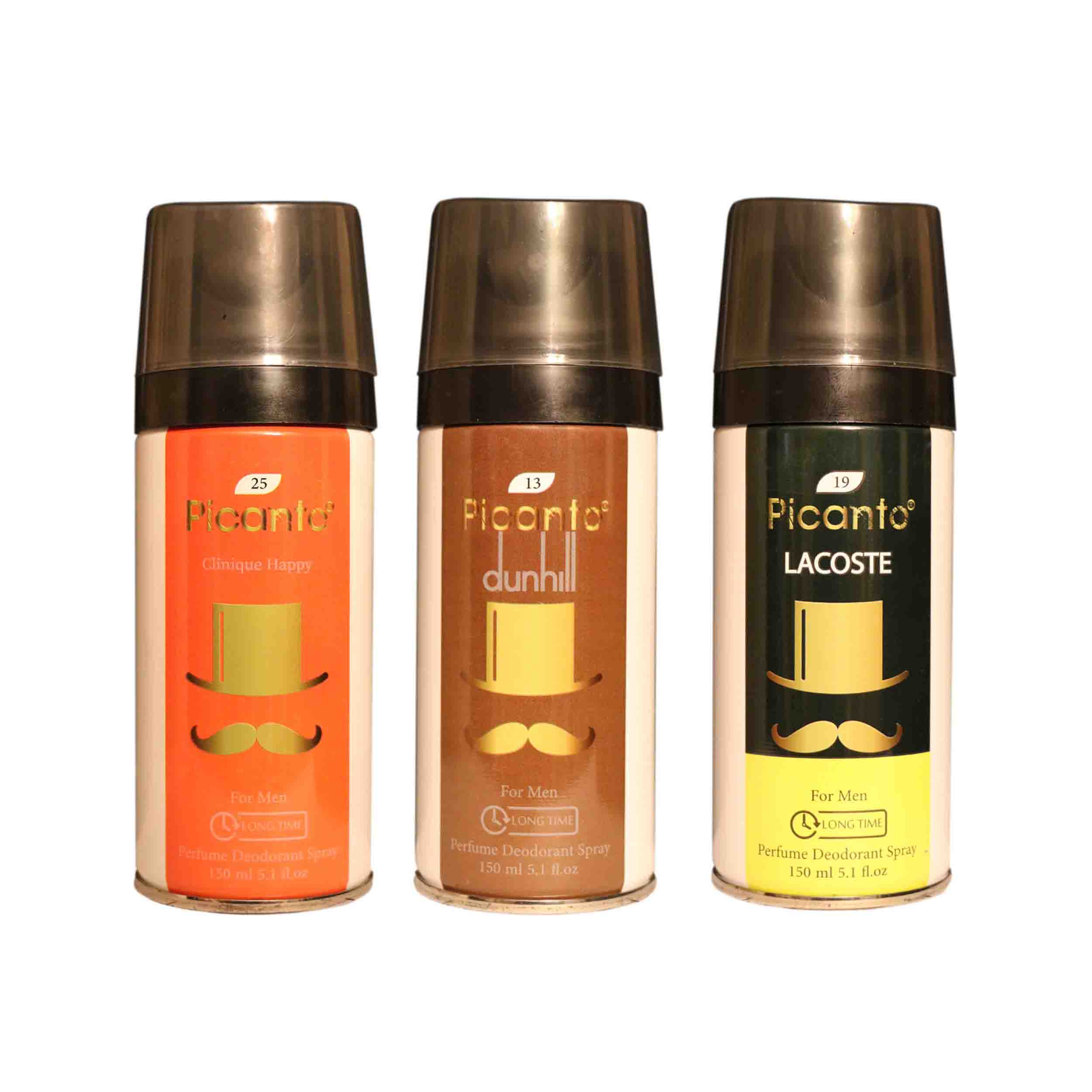 اسپری خوشبو کننده بدن مردانه پیکانتو مدل P22 حجم 150 میلی لیتر مجموعه 3 عددی