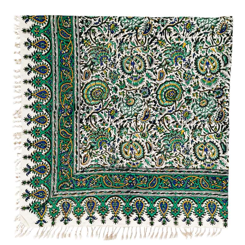 رومیزی قلمکار مدل گل اناری