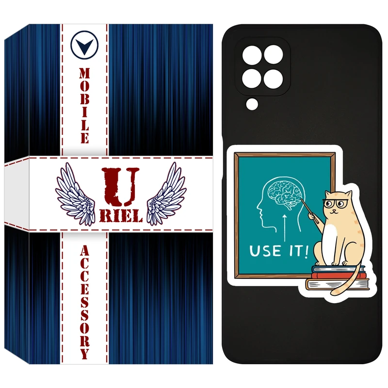 کاور یوریل مدل KSH کد 95 طرح گربه عاقل مناسب برای گوشی موبایل سامسونگ Galaxy A22 4G / M32 4G / M22 4G