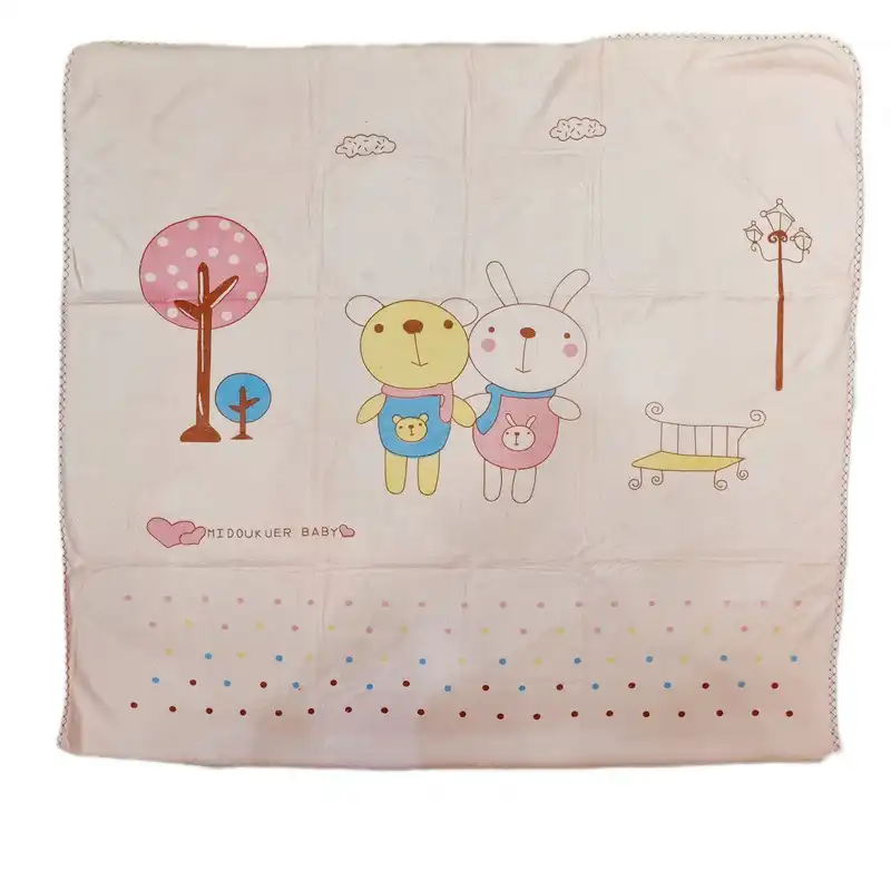 حوله کودک مدل کلاهدار کارتونی سایز 95x95 سانتی متر