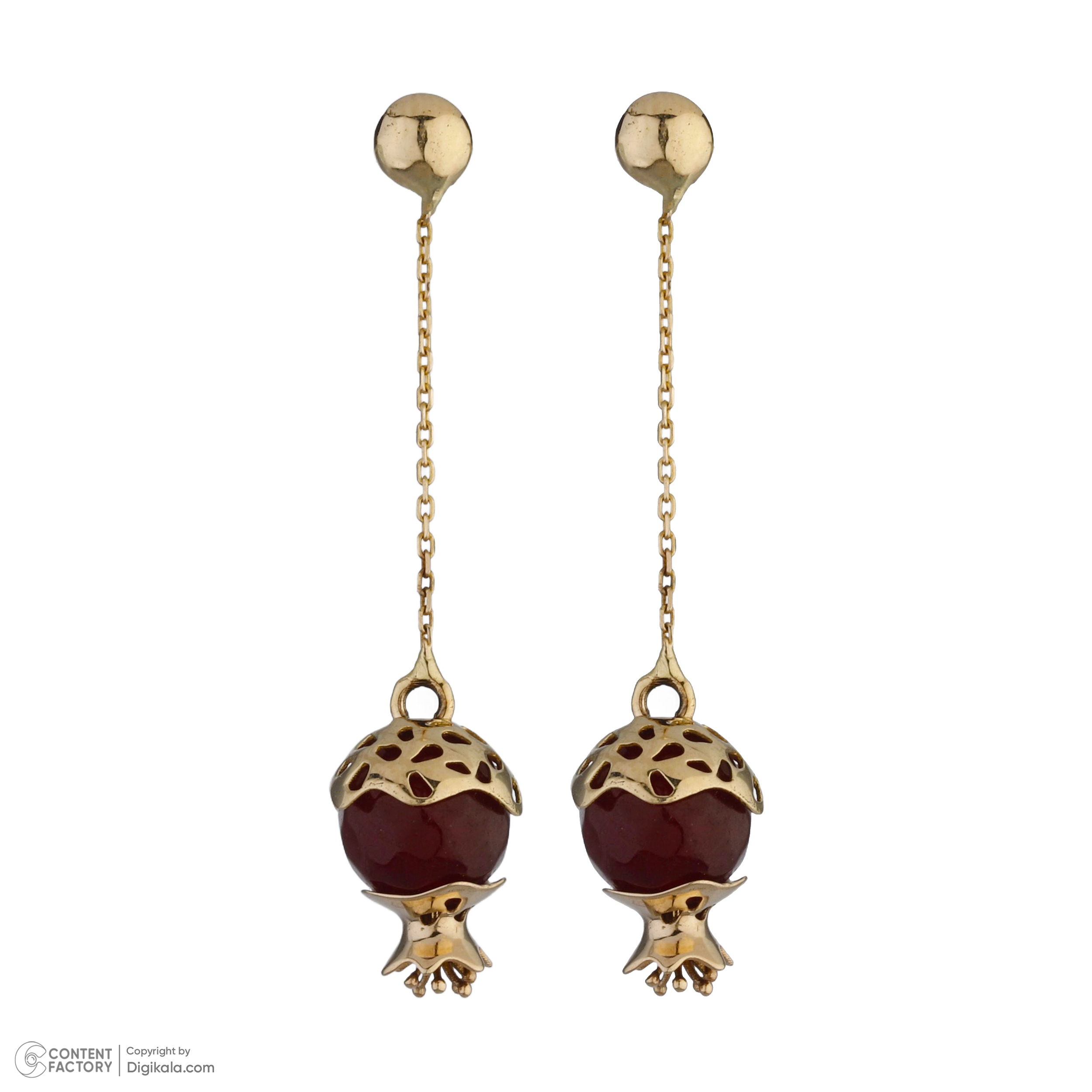 گوشواره طلا 18 عیار زنانه تاج مدل A721