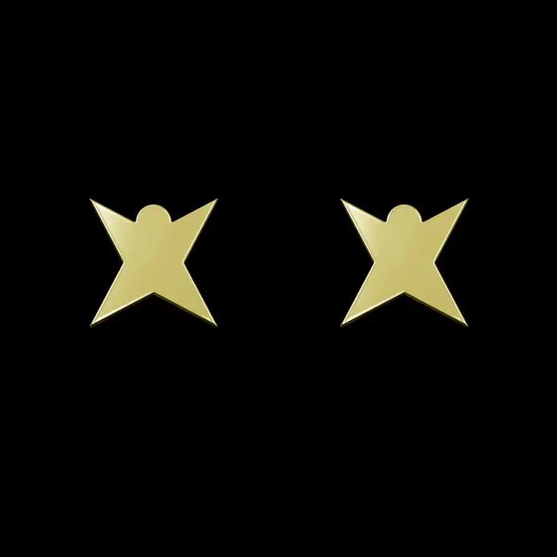 گوشواره طلا 18 عیار زنانه مدوپد مدل ستاره کد GA1-15374