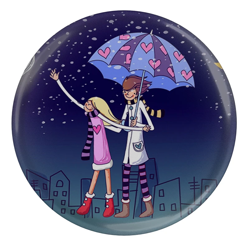 مگنت طرح عشق و دختر و پسر و چتر مدل S10394 