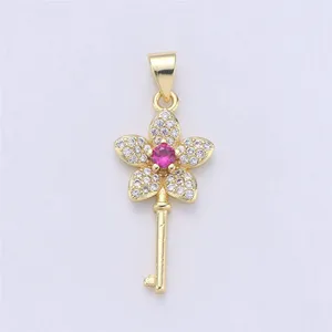 آویز گردنبند طلا 18 عیار زنانه قیراط طرح کلید کد GH2849