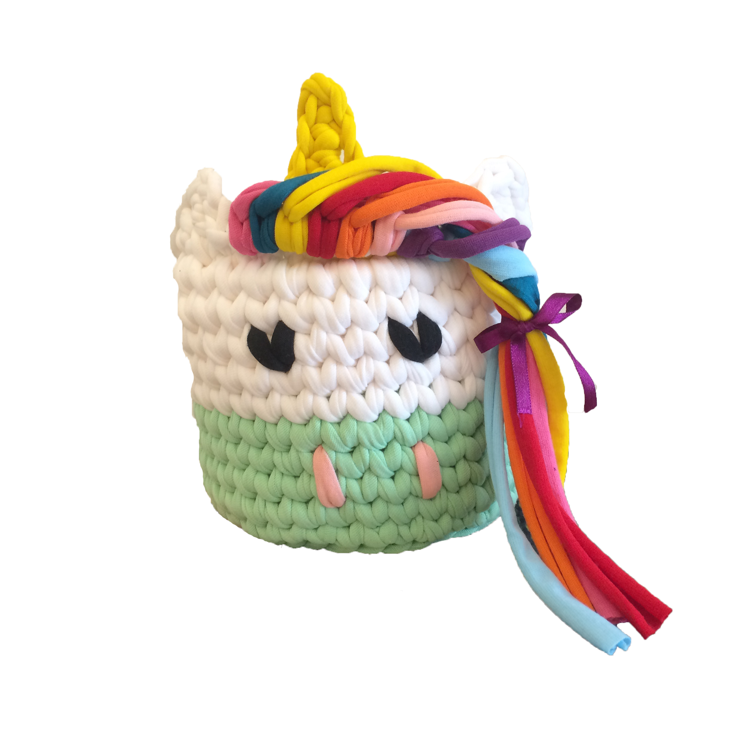 سبد قلاب بافی تریکو مدل یونیکورن کد 07