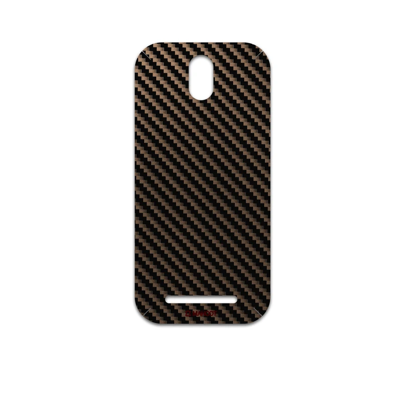 برچسب پوششی ماهوت مدل Glossy-Brown-Fiber مناسب برای گوشی موبایل اچ تی سی Desire 500