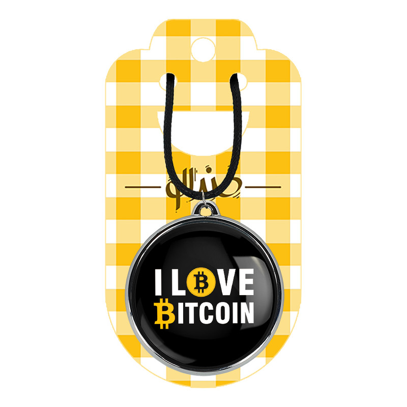 گردنبند خندالو مدل I Love Bitcoin کد 1088910899