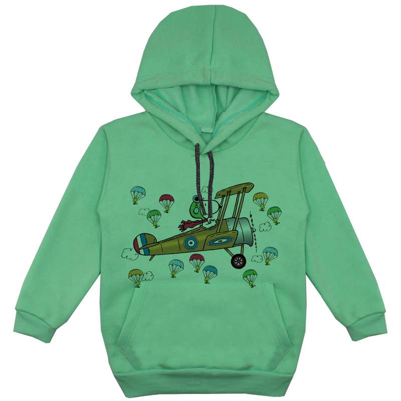 هودی پسرانه مدل خلبان F212 رنگ سبز