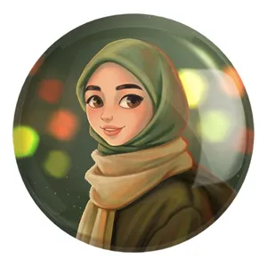 پیکسل خندالو طرح دخترانه باحجاب کد 25995 مدل بزرگ