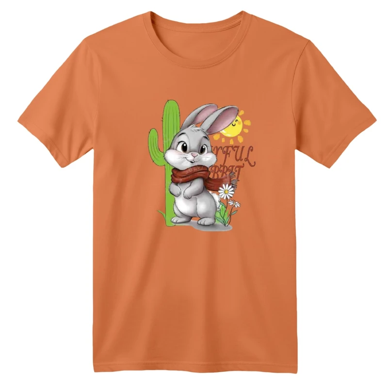 تی شرت آستین کوتاه بچگانه مدل خرگوش و کاکتوس