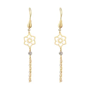 گوشواره طلا 18 عیار زنانه گالری یارطلا مدل گل کد AG34-3