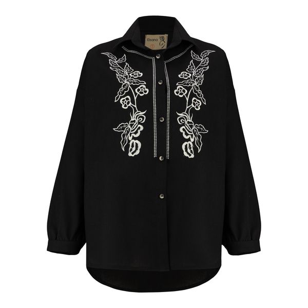 مانتو زنانه السانا مدل هلناز کد 226001 رنگ مشکی